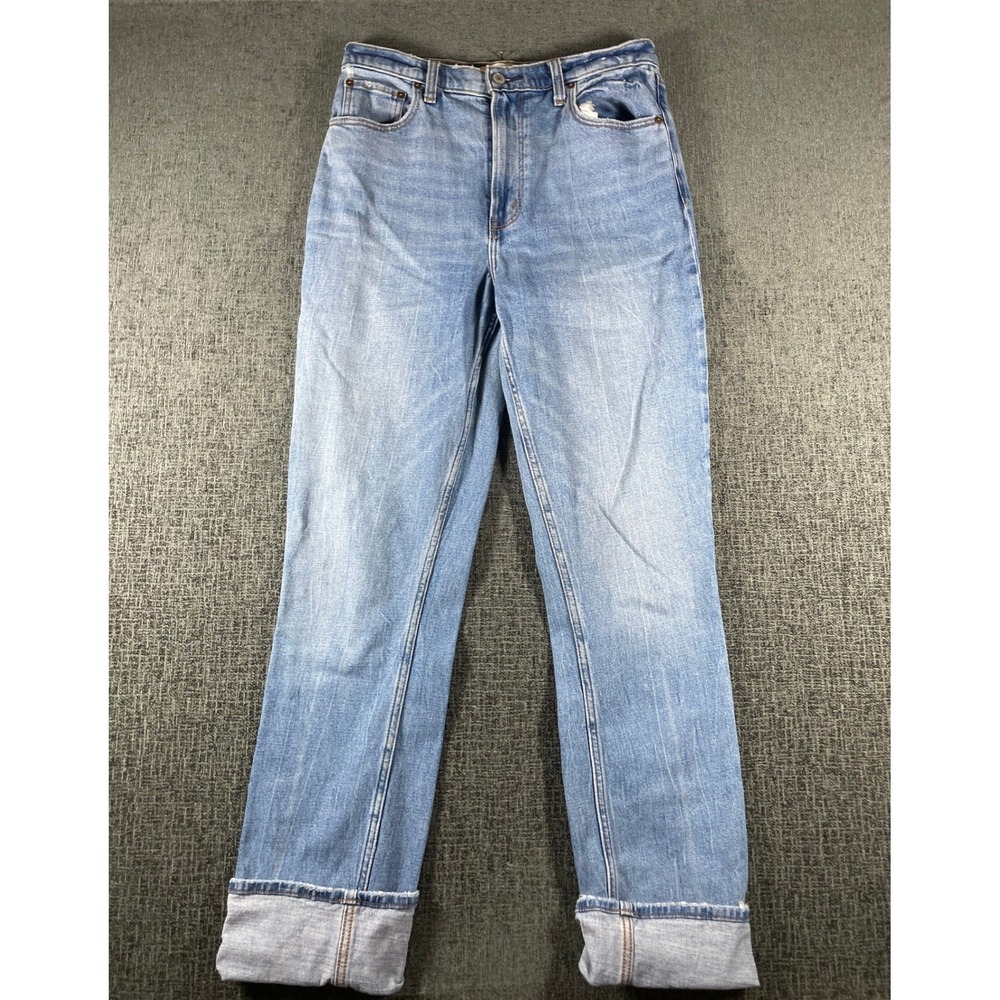 Abercrombie & Fitch 90s Slim Straight Ultra High Rise Jeans Blue 29 8L Wash VTG